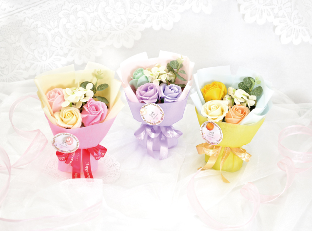 SBL-191 シャボンフラワー ソープフラワー ブーケ 花束 全3色
